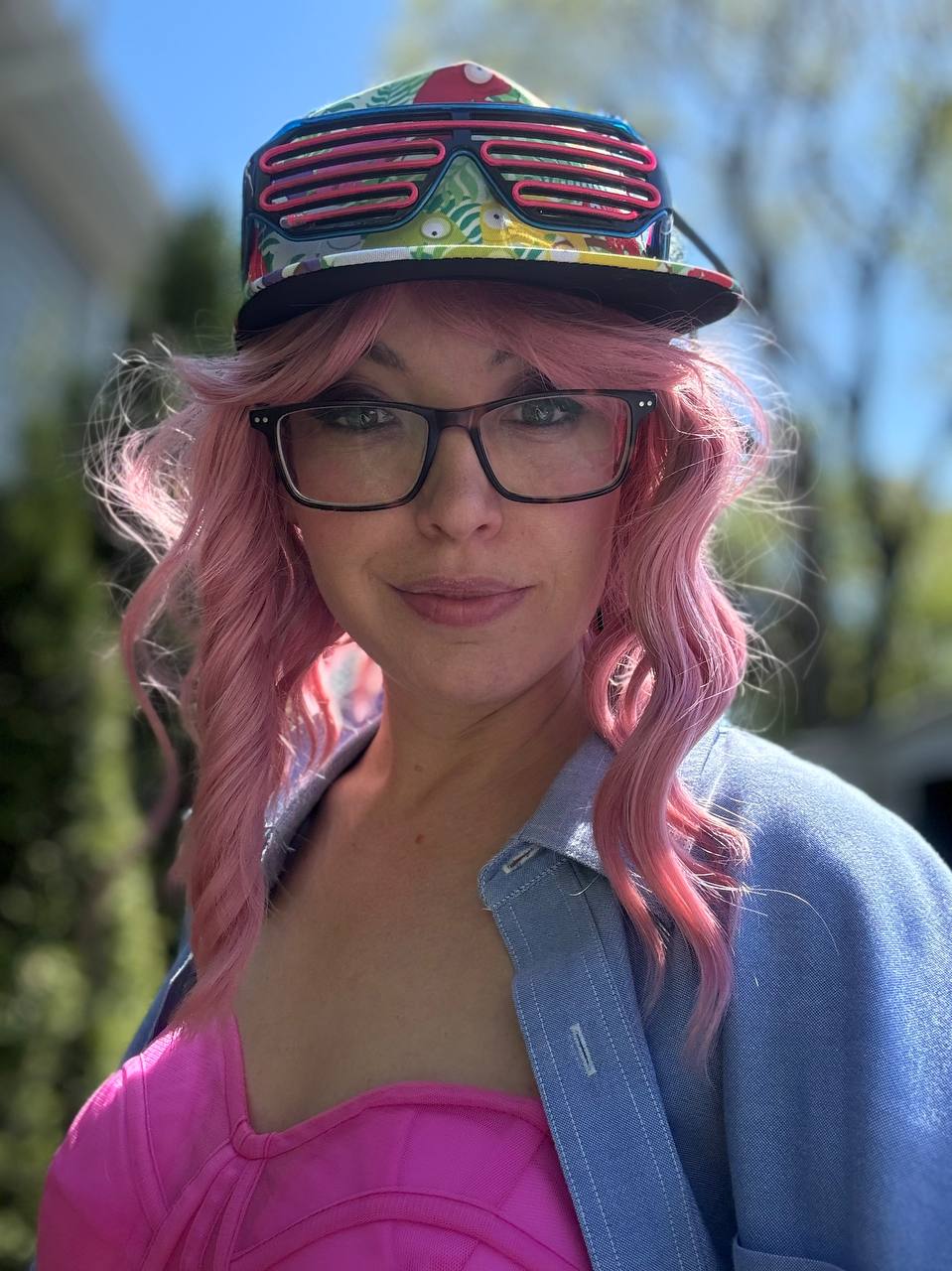 Trash Party characters posing before children's event